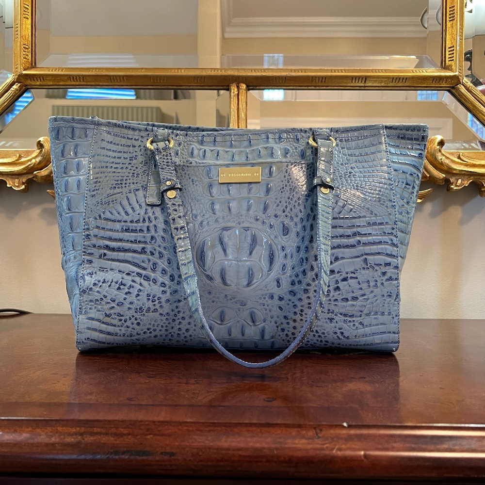 Brahmin Light Blue Medium Asher Tote - Excellent Used Condition